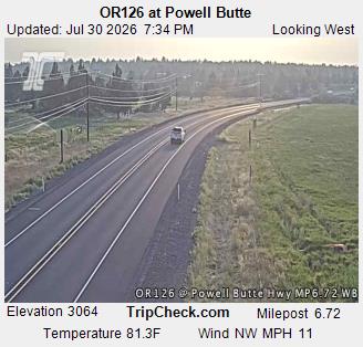 OR126 at Powell Butte WB Hwy MP6.72